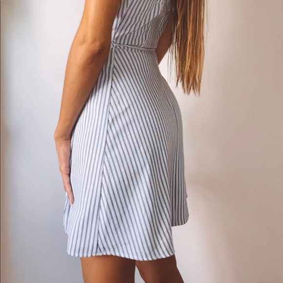 Striped Blue & White Dress - Picture 3 of 7